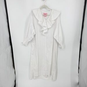 Quiet‎ Culture dress ruffle neckline v neck  XS/S white
